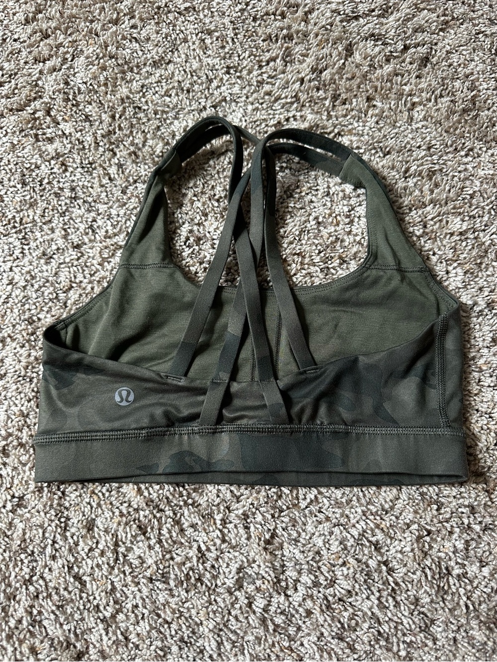 Lululemon energy sport bra green camo